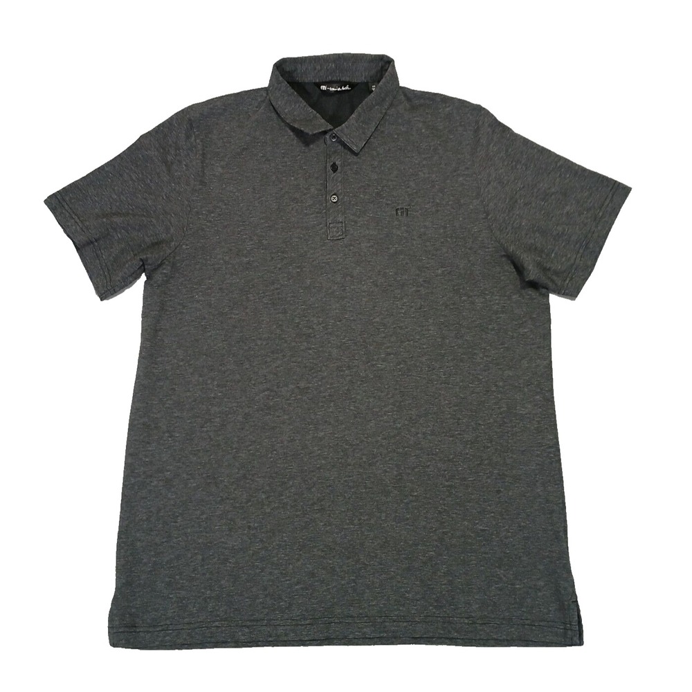 Travis‎ Mathew Polo Shirt Mens XXL Gray Short Sleeve Stretch Golf Logo